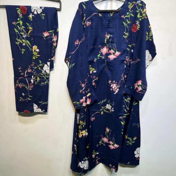 Boski Linen A-Line Frock Co-ord by Umme Zayyan Collections